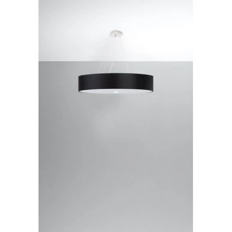 Oswietlenie-sufitowe - czarny żyrandol 6xe27 skala 70 sl.0802 sollux lighting 