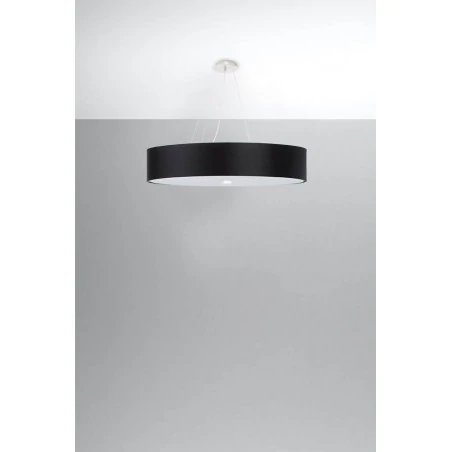 Oswietlenie-sufitowe - czarny żyrandol 6xe27 skala 80 sl.0804 sollux lighting 