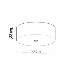 Oswietlenie-sufitowe - biały plafon 3xe27 skala 30 sl.0759 sollux lighting 