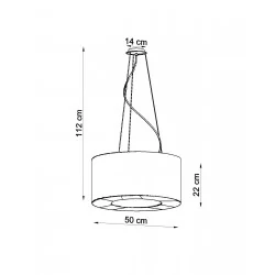 Oswietlenie-sufitowe - biały żyrandol 5xe27 saturno 50 sl.0747 sollux lighting 