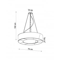 Lampy-sufitowe - sl.0753 żyrandol saturno slim 70 biały 6xe27 sollux 