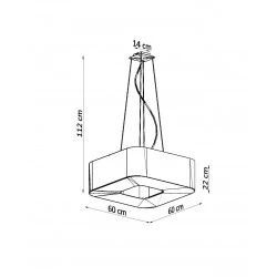 Oswietlenie-sufitowe - biały żyrandol 8xe27 urano 60 sl.0783 sollux lighting 