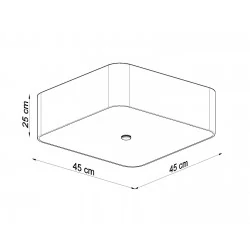 Oswietlenie-sufitowe - czarny plafon 5xe27 lokko 45 sl.0776 sollux lighting 