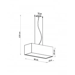 Oswietlenie-sufitowe - czarny żyrandol 3xe27 santa bis 80 sl.0780 sollux lighting 