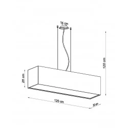 Oswietlenie-sufitowe - czarny żyrandol 5xe27 santa 120 sl.0782 sollux lighting 