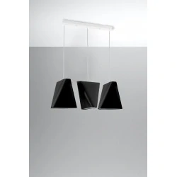 Oswietlenie-sufitowe - czarny żyrandol 3xe27 blum sl.0772 sollux lighting 