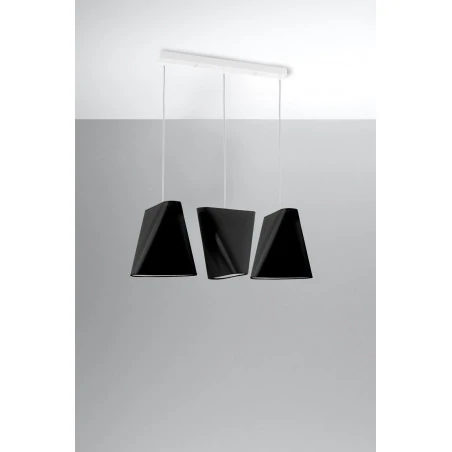 Oswietlenie-sufitowe - czarny żyrandol 3xe27 blum sl.0772 sollux lighting 