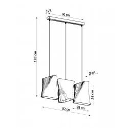 Oswietlenie-sufitowe - czarny żyrandol 3xe27 blum sl.0772 sollux lighting 