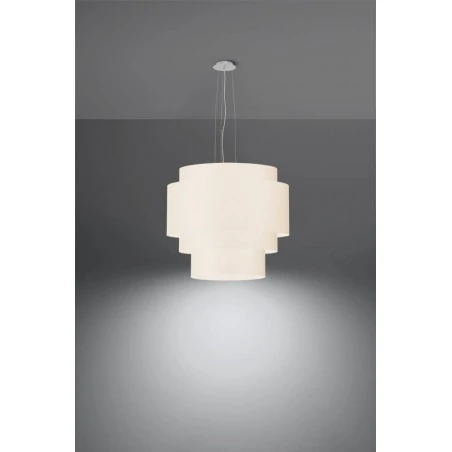 Lampy-sufitowe - sl.0831 lampa wisząca kaskadowy abażur reflexion 50 biały 5xe27 sollux 
