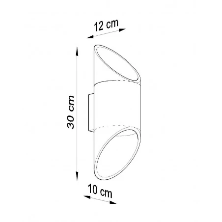 Kinkiety - czarny kinkiet penne 30 sl.0114 sollux lighting 