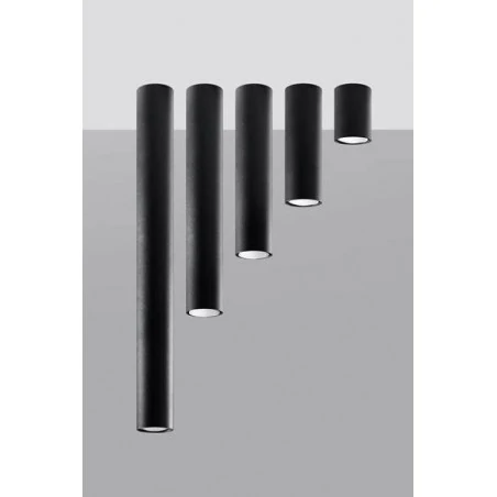 Oswietlenie-sufitowe - oprawa sufitowa długa tuba 30cm czarna polska gu10 lagos sl.0436 sollux 