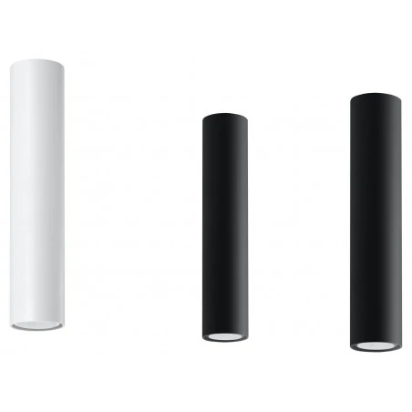 Oswietlenie-sufitowe - oprawa sufitowa długa tuba 30cm czarna polska gu10 lagos sl.0436 sollux 