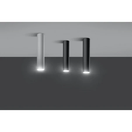 Oswietlenie-sufitowe - oprawa sufitowa długa tuba 30cm czarna polska gu10 lagos sl.0436 sollux 