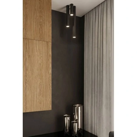 Oswietlenie-sufitowe - oprawa sufitowa długa tuba 30cm czarna polska gu10 lagos sl.0436 sollux 