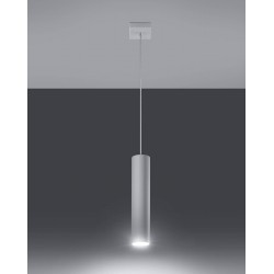 Lampy-sufitowe - lampa wisząca biała tuba nad wyspę kuchenną lagos 1 sl.0323 sollux 