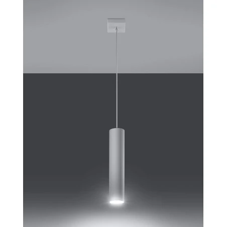 Lampy-sufitowe - lampa wisząca biała tuba nad wyspę kuchenną lagos 1 sl.0323 sollux 