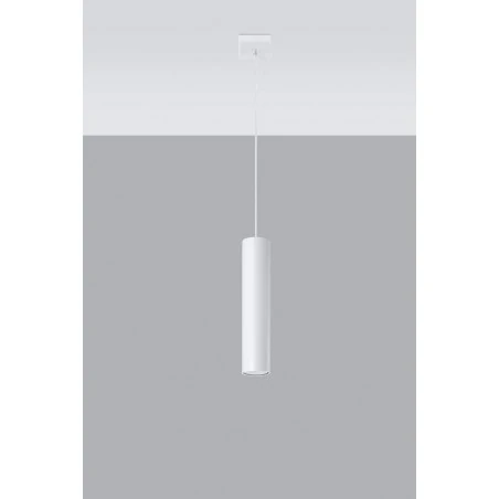 Lampy-sufitowe - lampa wisząca biała tuba nad wyspę kuchenną lagos 1 sl.0323 sollux 