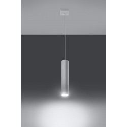 Lampy-sufitowe - lampa wisząca biała tuba nad wyspę kuchenną lagos 1 sl.0323 sollux 