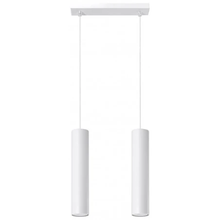 Oswietlenie-sufitowe - lampa wisząca zwisające tuby podwójna biała 2xgu10 lagos 2 sl.0324 sollux 