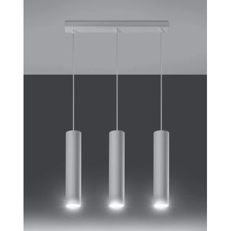Lampy-sufitowe - zwisające tuby lampa potrójna biała do kuchni 3xgu10 lagos 3l sl.0325 sollux  Lampy-sufitowe - zwisające tuby lampa potrójna biała do kuchni 3xgu10 lagos 3l sl.0325 sollux