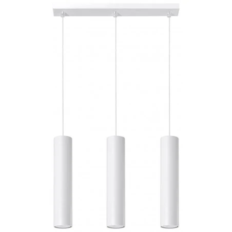 Lampy-sufitowe - zwisające tuby lampa potrójna biała do kuchni 3xgu10 lagos 3l sl.0325 sollux  Lampy-sufitowe - zwisające tuby lampa potrójna biała do kuchni 3xgu10 lagos 3l sl.0325 sollux