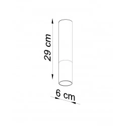 Oswietlenie-sufitowe - loopez tuba natynkowa 30cm czarny/miedź gu10 sl.0945 sollux 