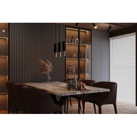 Oswietlenie-sufitowe - loopez tuba downlight gu10 czarno-złota 30 cm sl.0951 sollux 