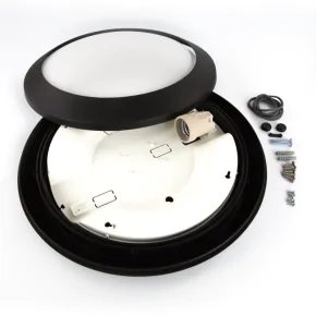 Oprawy-led-zewnetrzne - oprawa umberta e27 ip66 fi 350mm czarna fumagalli 