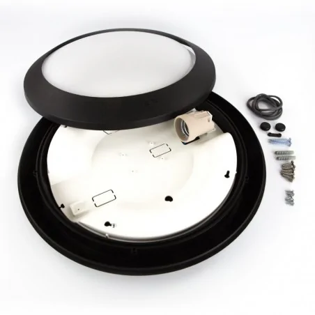 Oprawy-led-zewnetrzne - oprawa umberta e27 ip66 fi 350mm czarna fumagalli 