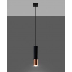 Oswietlenie-sufitowe - lampa sufitowa tuba czarny/miedź loopez sl.0946 sollux lighting 