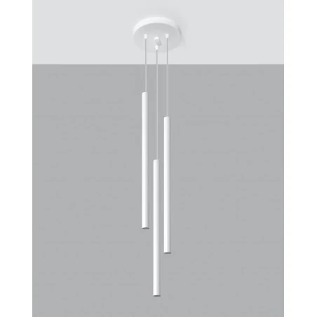 Oswietlenie-sufitowe - wisząca biała lampa 3xg9 pastelo 3p sl.0467 sollux lighting 