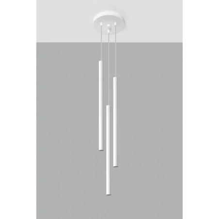 Oswietlenie-sufitowe - wisząca biała lampa 3xg9 pastelo 3p sl.0467 sollux lighting 