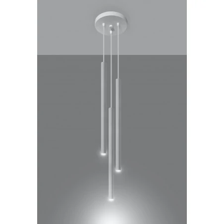 Oswietlenie-sufitowe - wisząca biała lampa 3xg9 pastelo 3p sl.0467 sollux lighting 