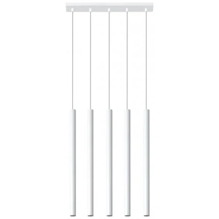 Oswietlenie-sufitowe - wisząca biała lampa 5xg9 pastelo sl.0468 sollux lighting 