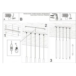 Oswietlenie-sufitowe - wisząca biała lampa 5xg9 pastelo sl.0468 sollux lighting 