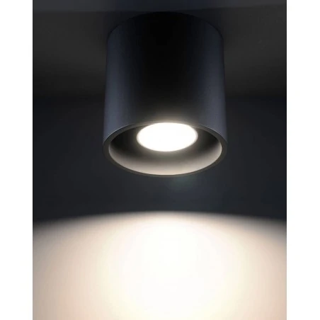 Lampy-sufitowe - czarny plafon gu10 orbis sl.0016 sollux lighting 