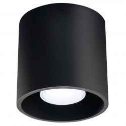 Lampy-sufitowe - czarny plafon gu10 orbis sl.0016 sollux lighting