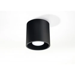 Lampy-sufitowe - czarny plafon gu10 orbis sl.0016 sollux lighting 