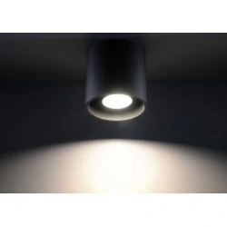 Lampy-sufitowe - czarny plafon gu10 orbis sl.0016 sollux lighting 