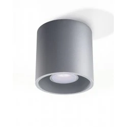 Lampy-sufitowe - szary plafon gu10 orbis sl.0018 sollux lighting 