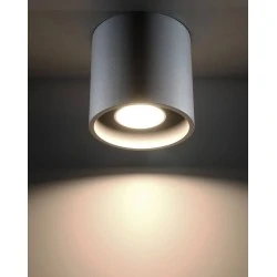 Lampy-sufitowe - szary plafon gu10 orbis sl.0018 sollux lighting 