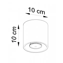 Lampy-sufitowe - szary plafon gu10 orbis sl.0018 sollux lighting 