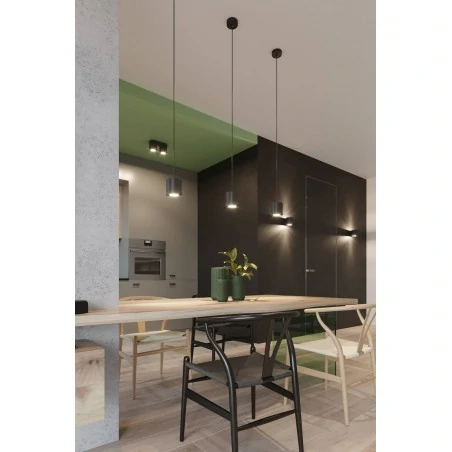 Lampy-sufitowe - czarny plafon 2xgu10 orbis sl.0054 sollux lighting 