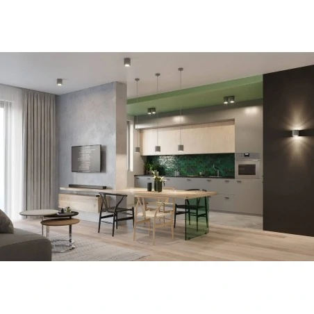 Lampy-sufitowe - szary plafon 2xgu10 orbis sl.0055 sollux lighting 