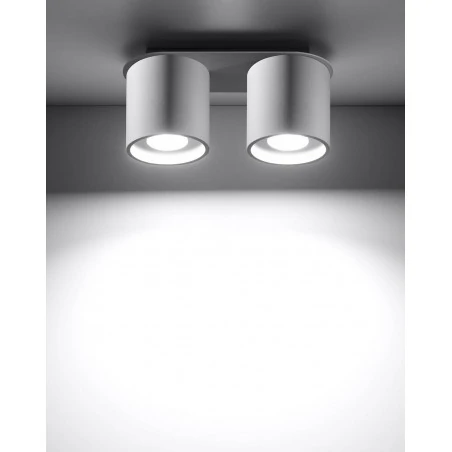 Lampy-sufitowe - biały plafon 2xgu10 orbis sl.0056 sollux lighting 