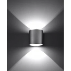 Kinkiety-do-salonu - szary kinkiet tuba g9 orbis sl.0049 sollux lighting 