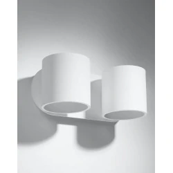 Kinkiety-do-salonu - biały kinkiet tuba 2xg9 orbis sl.0659 sollux lighting 