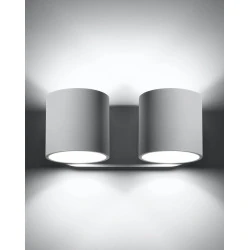 Kinkiety-do-salonu - biały kinkiet tuba 2xg9 orbis sl.0659 sollux lighting 