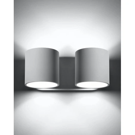 Kinkiety-do-salonu - biały kinkiet tuba 2xg9 orbis sl.0659 sollux lighting 