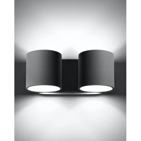 Kinkiety - szary kinkiet tuba 2xg9 orbis sl.0661 sollux lighting 